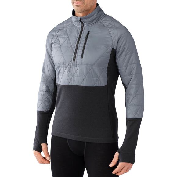 Smartwool Men's Propulsion 60 Hybrid 1/2 Zip Insulated Jacket Gray Size Medium - Picture 1 of 12